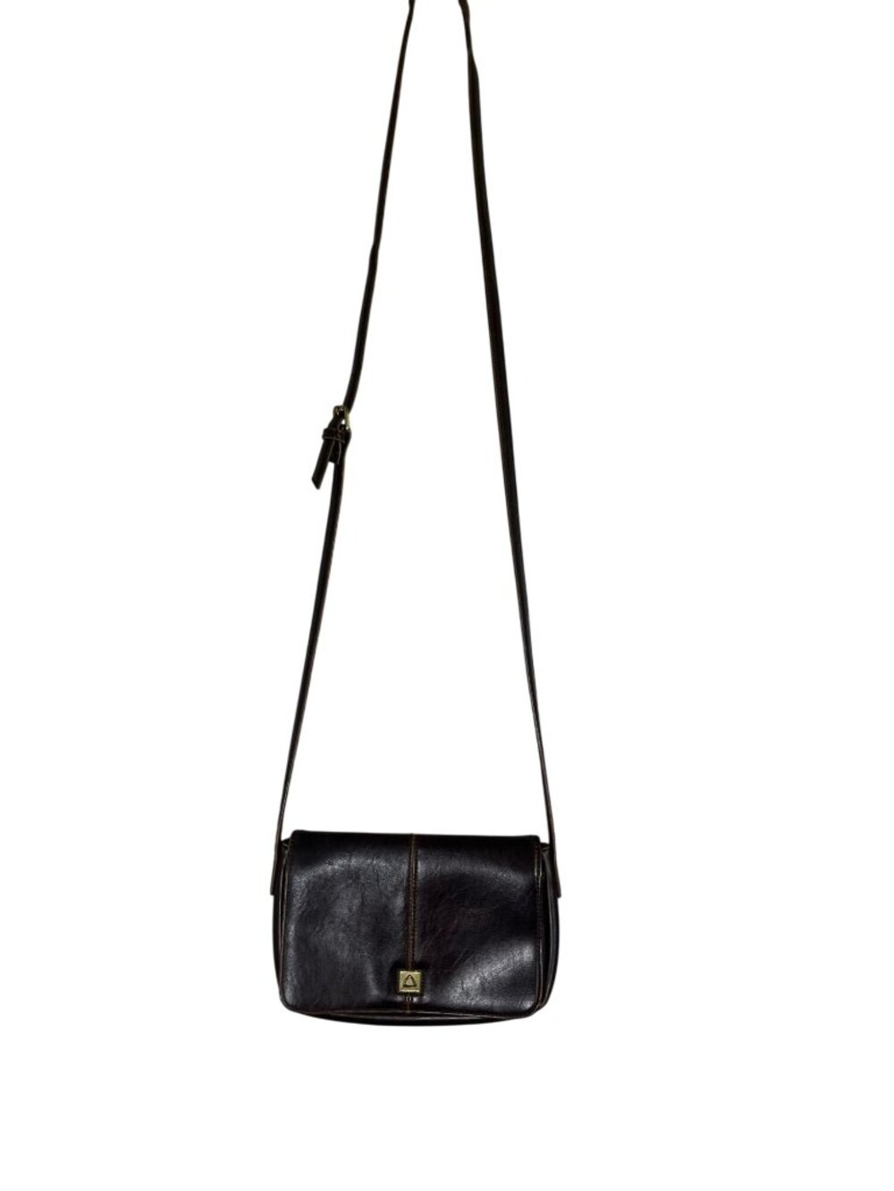 Vintage Liz Claiborne Leather Crossbody Brown Western Neutral